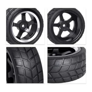 CrazyHobby Preglued OD Llantas hexagonales de aluminio de_4