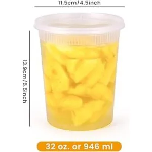 KitchnMore Paquete de 24 recipientes de plástico para_2