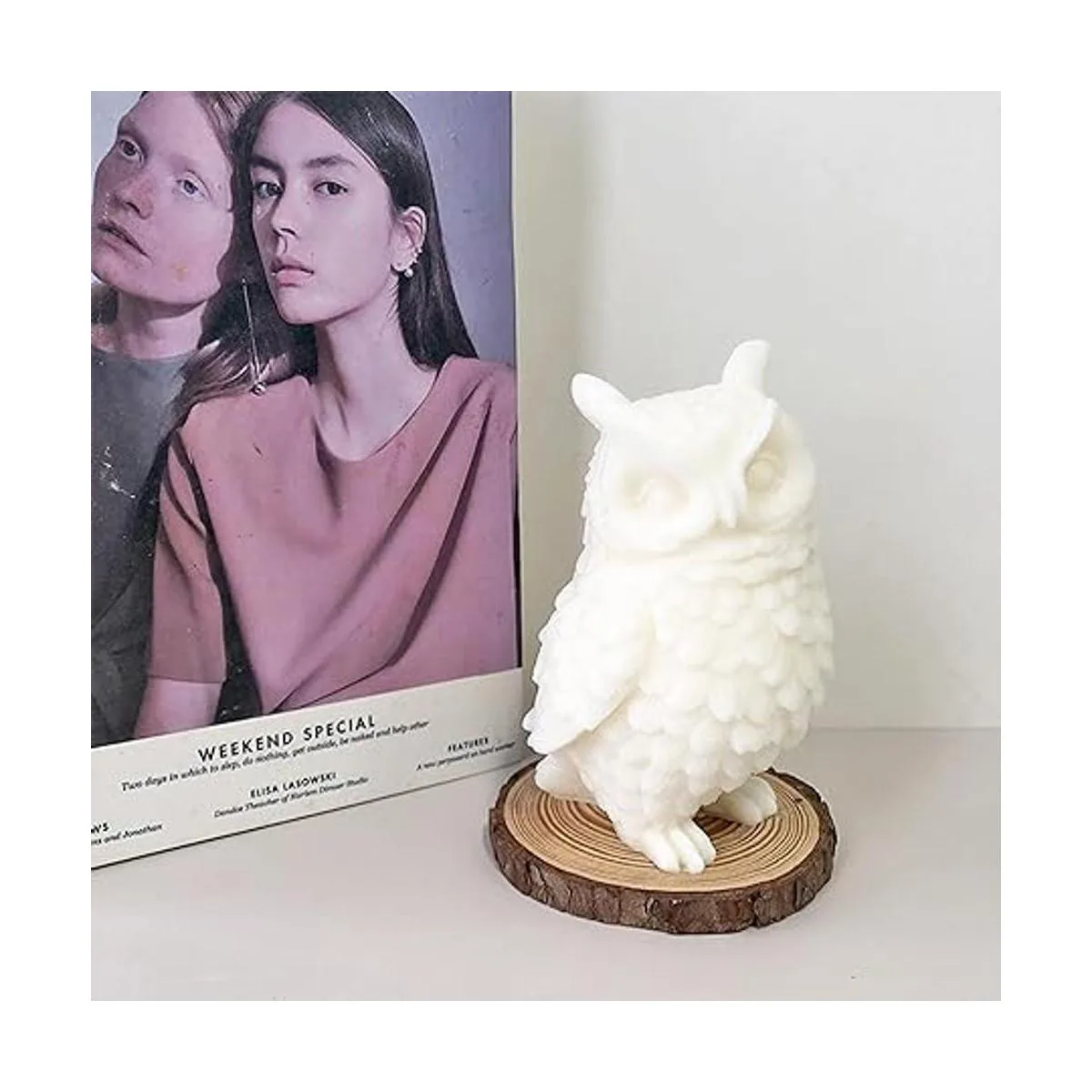 ZAKVOOR Moldes de silicona grandes para velas de búho de_5