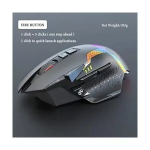 Ratón inalámbrico Bluetooth para juegos mouse ergonómico_4