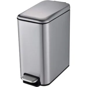 HILFA Cubo de basura rectangular compacto de acero_1