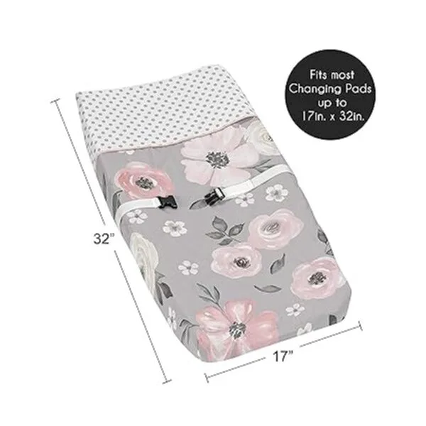 Sweet Jojo Designs Funda para cambiador diseño floral_5