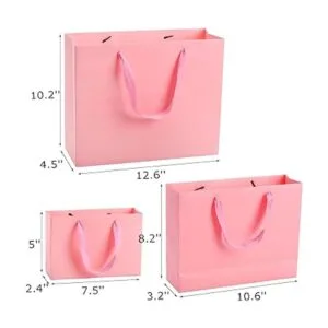 Lyellfe Paquete de 30 bolsas de regalo rosadas bolsas de_2