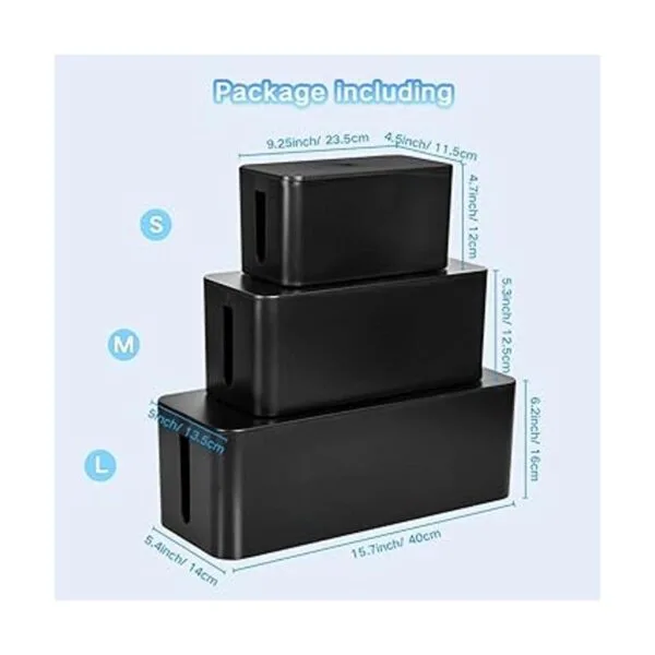 Caja de gestión de cables paquete de 3 cajas_5