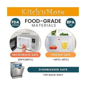 KitchnMore Paquete de 24 recipientes de plástico para_4