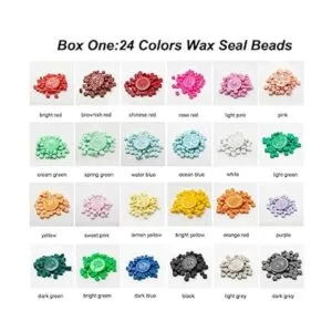 Wax Seal Stamp Kit with Gift Box48 Color 1200 Pcs Wax_2