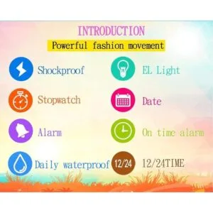 Reloj de silicona impermeable de los estudiantes de los_7