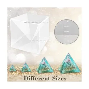 RESINWORLD Moldes de pirámide de silicona transparente_3