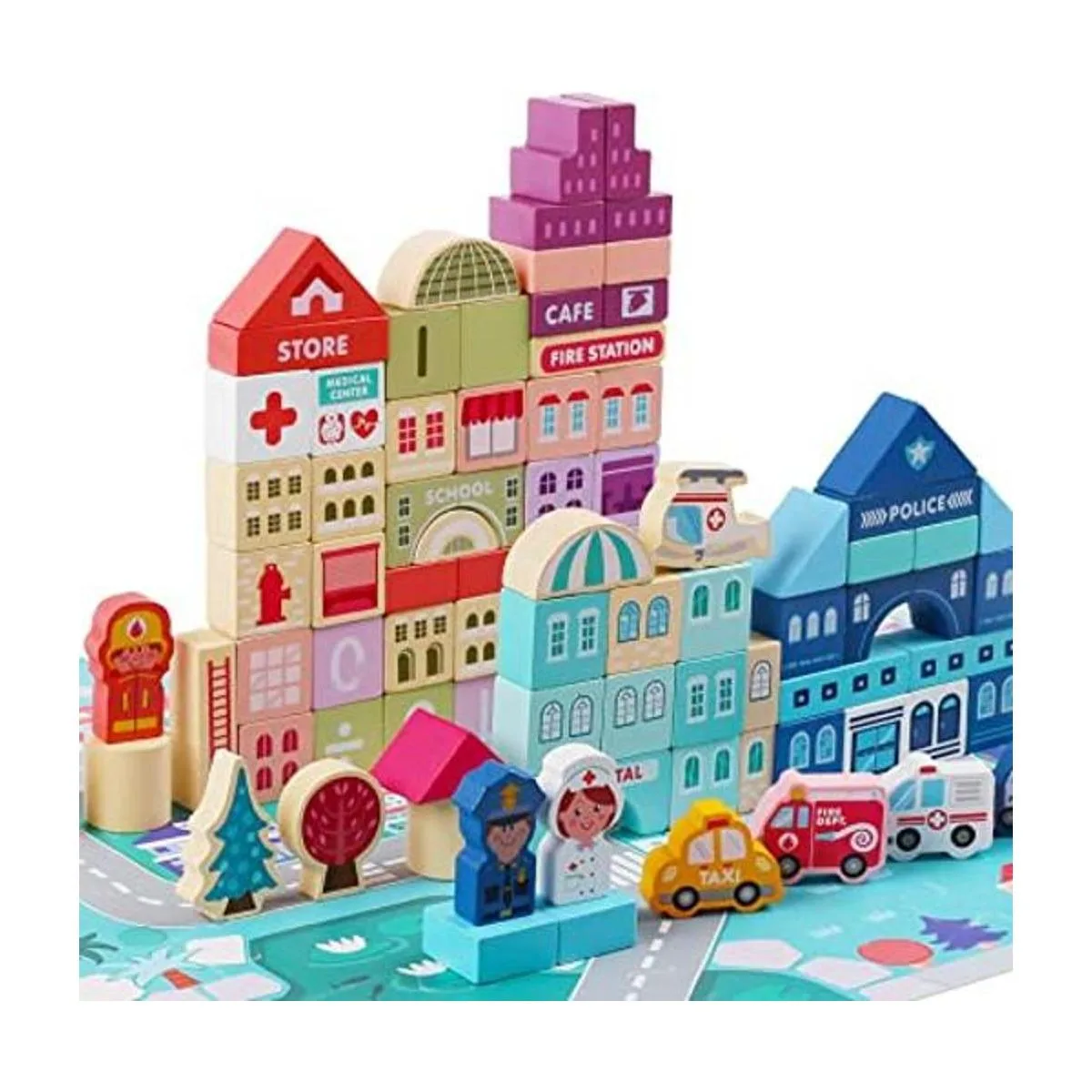 Bloques de construcción de madera para niños pequeños_1