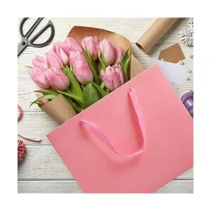 Lyellfe Paquete de 30 bolsas de regalo rosadas bolsas de_7