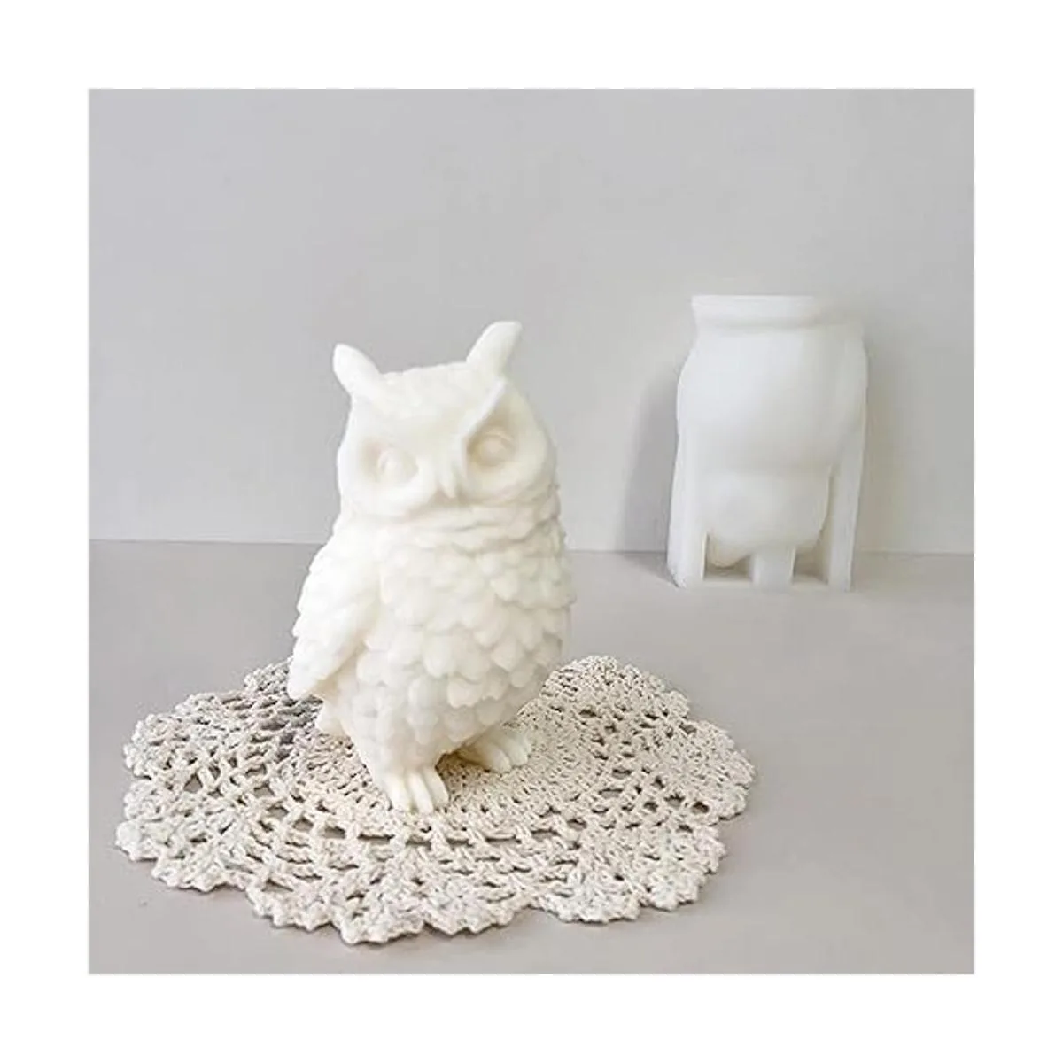 ZAKVOOR Moldes de silicona grandes para velas de búho de_7