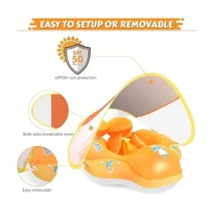 LAYCOL Flotador de piscina con toldo de protección solar_3