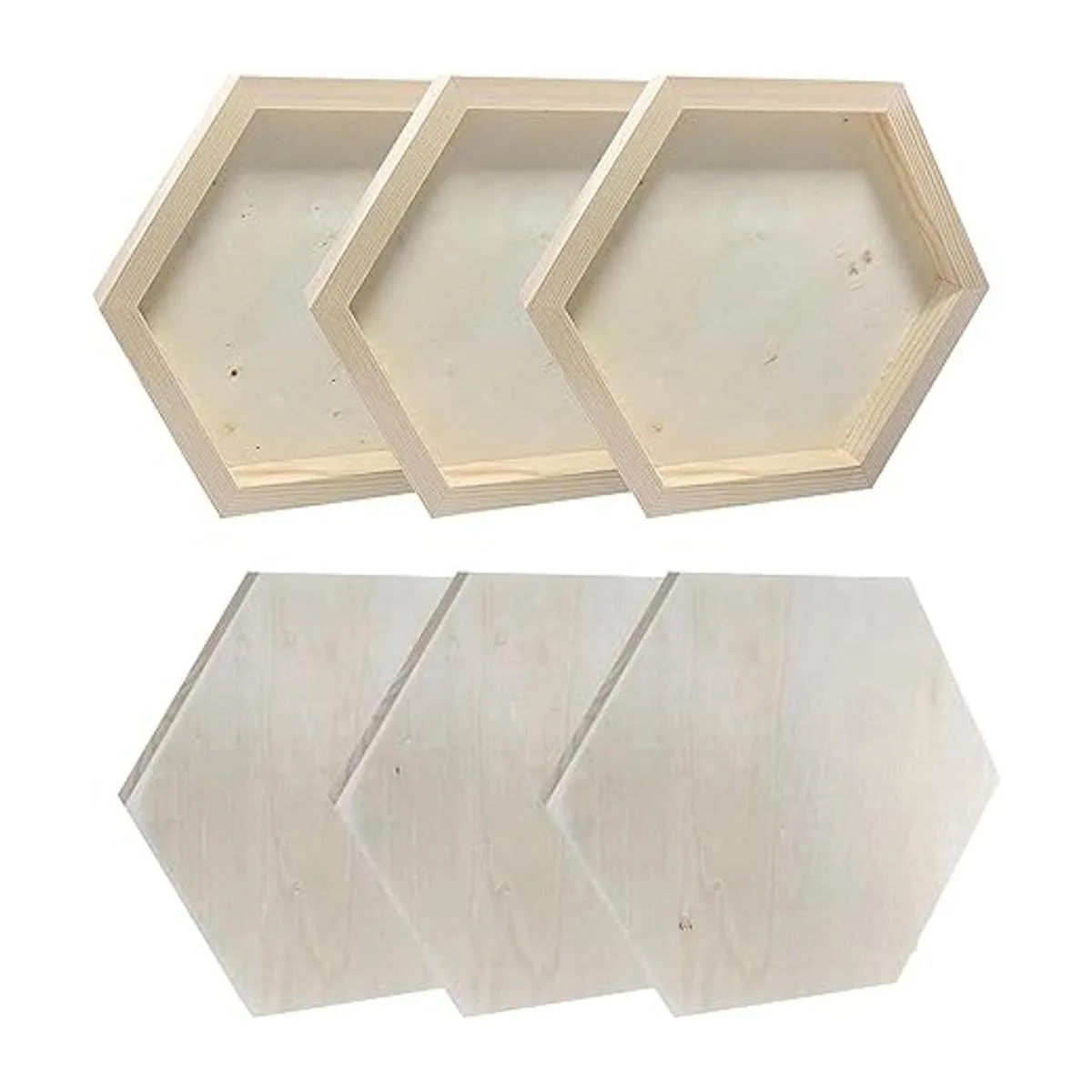 Lienzo de madera hexagonal para manualidades tableros de_5