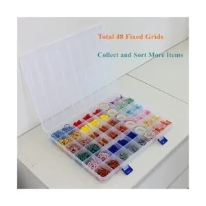 BangQiao Paquete de 2 cajas de almacenamiento fijas de 48_5