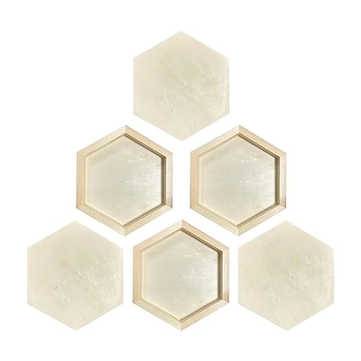 Lienzo de madera hexagonal para manualidades tableros de_1