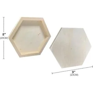 Lienzo de madera hexagonal para manualidades tableros de_2