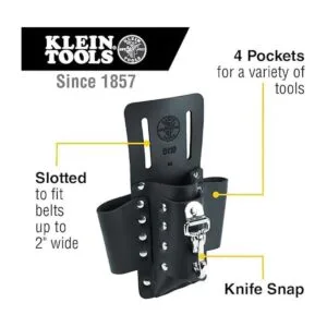 Bolsa de piel para herramientas 4 bolsillos Klein Tools_2