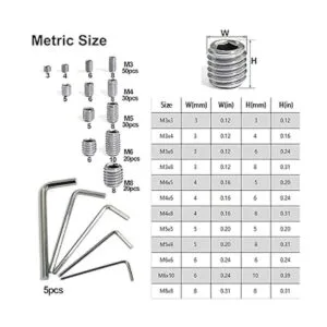 EilxMag Juego de 830 tornillos hexagonales métricos_3