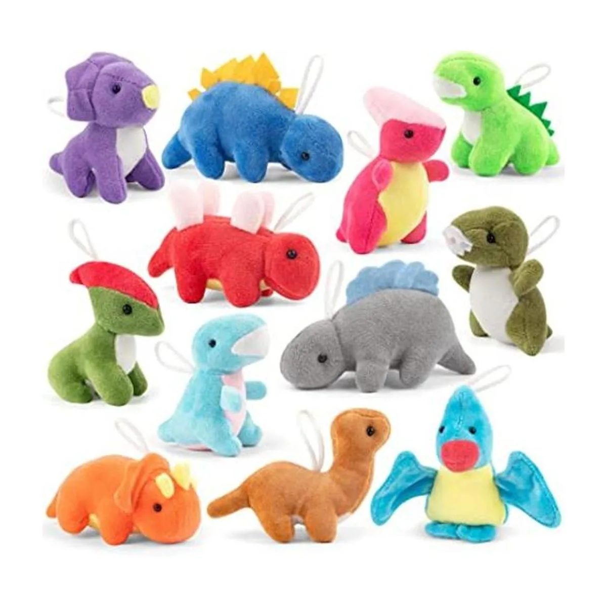 Mocoosy Paquete de 12 peluches de dinosaurio mini_1