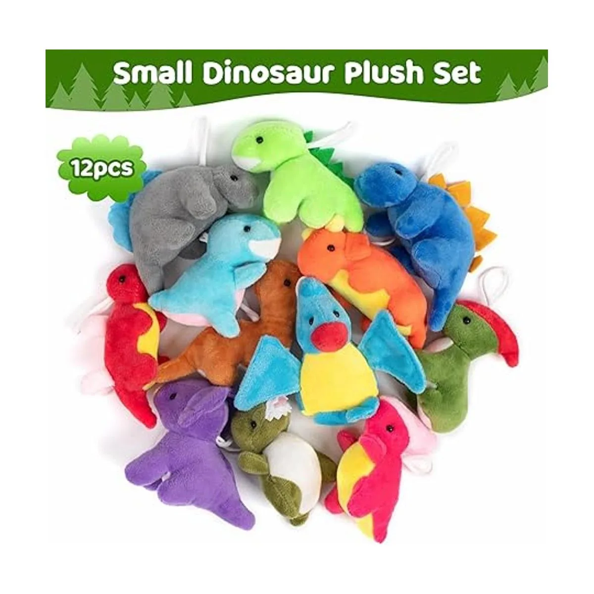Mocoosy Paquete de 12 peluches de dinosaurio mini_2