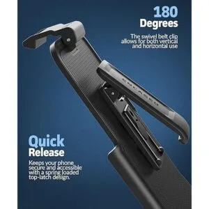 Encased Funda delgada diseñada para iPhone 14 PRO con clip_2