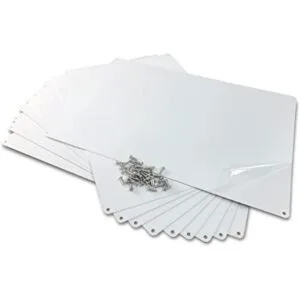 Lesencen Letreros de metal de aluminio en blanco perlado_1