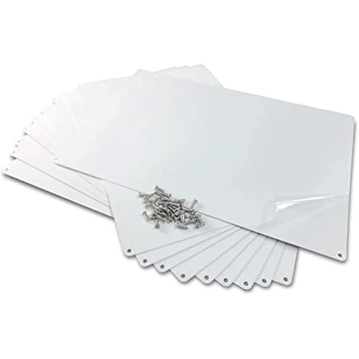 Lesencen Letreros de metal de aluminio en blanco perlado_1