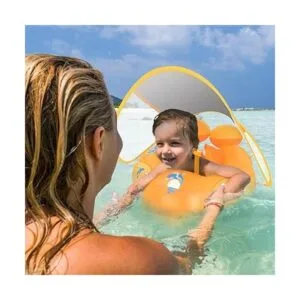 LAYCOL Flotador de piscina con toldo de protección solar_4