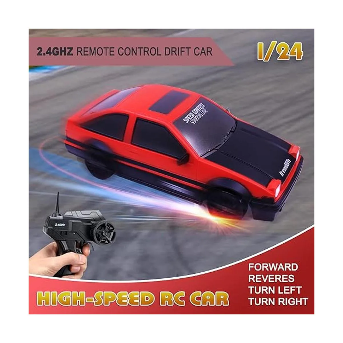 Automóvil a control remoto de deriva de 2.4 GHz escala_2