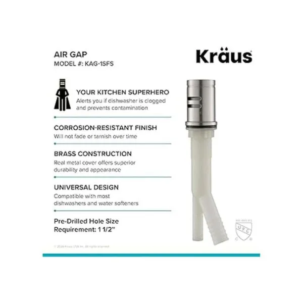 KRAUS Acero inoxidable AllBrite sin manchas para_5