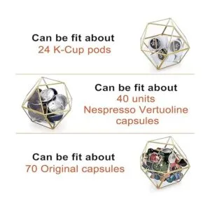 ELLDOO Soporte para cápsulas de café de vidrio dorado_4