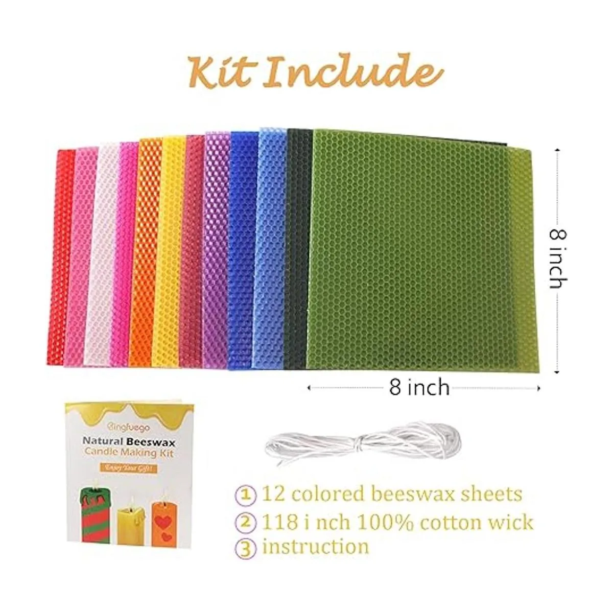 Kit de fabricación de velas de cera de abeja para niños_2