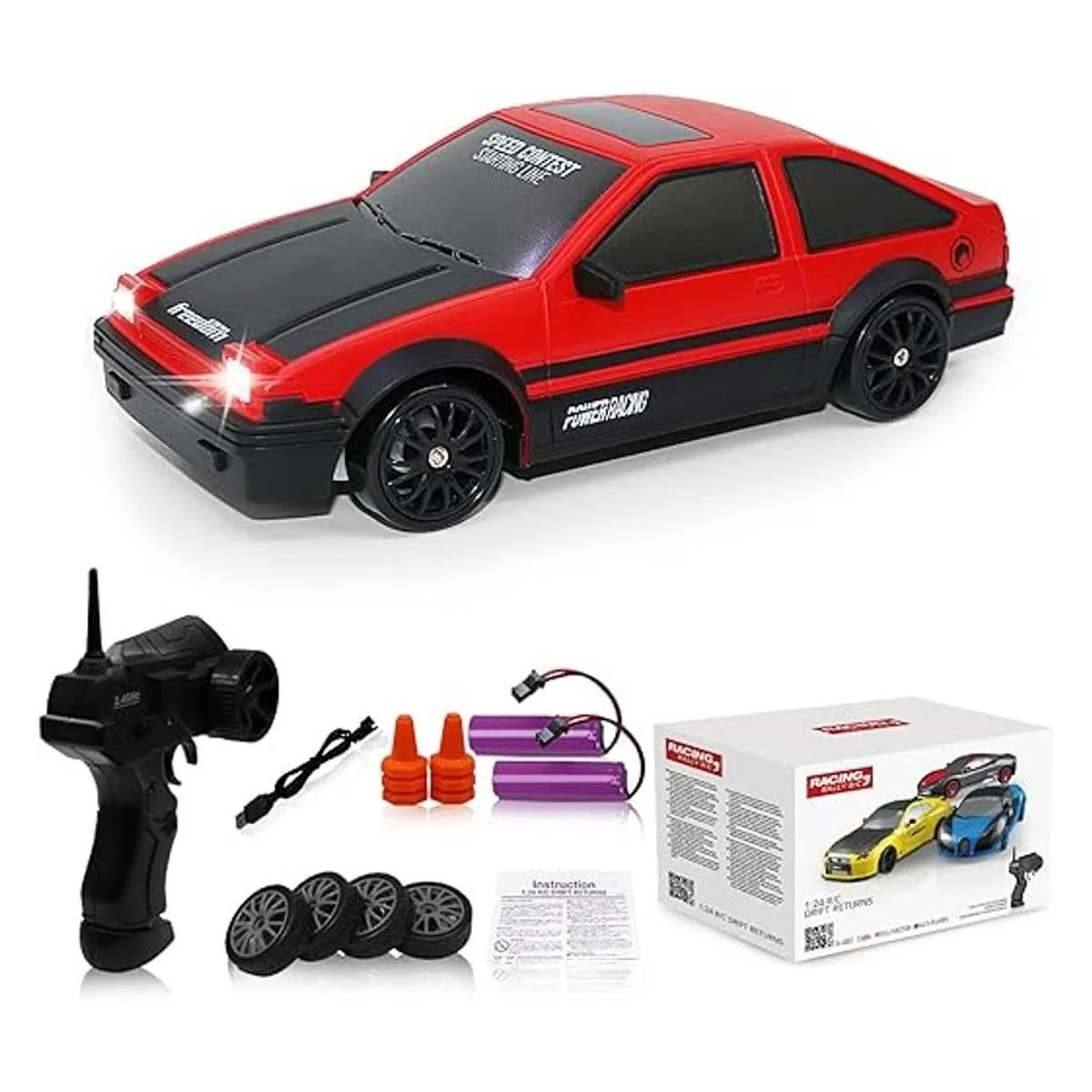 Automóvil a control remoto de deriva de 2.4 GHz escala_1