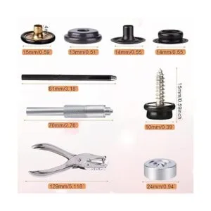 CENOZ Kit de broche de lona broches de acero inoxidable_2