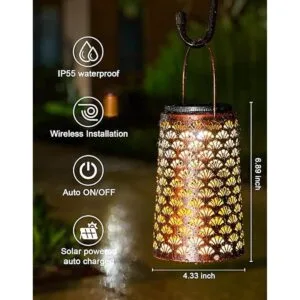 JSOT Faroles solares impermeables para exteriores paquete_4