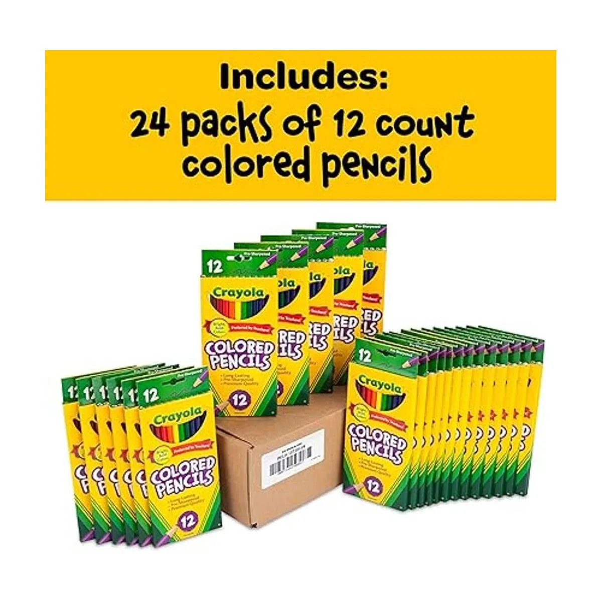 Crayola Lápices de colores a granel preafilados 12_2