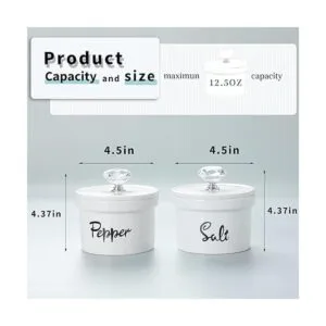Cuencos de sal y pimienta con tapa de cristal recipiente_2