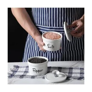 Cuencos de sal y pimienta con tapa de cristal recipiente_4