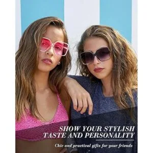 12 pares de gafas de sol cuadradas de gran tamaño para_5