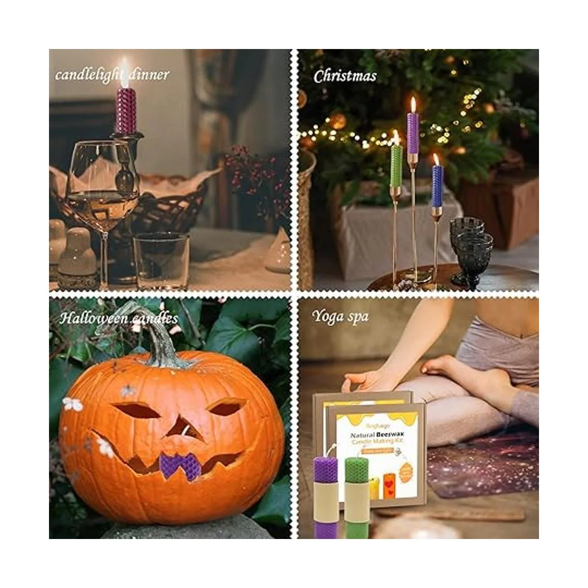 Kit de fabricación de velas de cera de abeja para niños_3