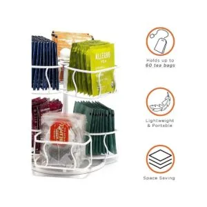 Sorbus Carrusel giratorio de bolsas de té organizador de_6
