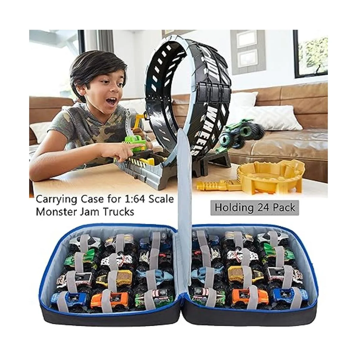 KISLANE Estuche de transporte para 24 Monster Jam Trucks_2