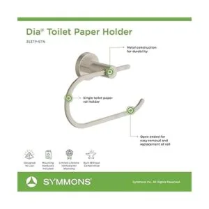 Symmons 353TPSTN Soporte de pared para papel higiénico_5