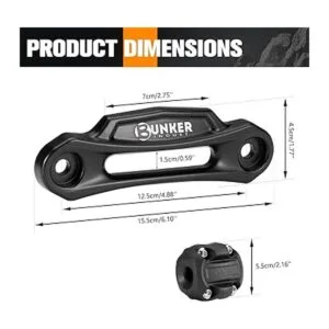 BUNKER INDUST Winch Hawse Fairlead Kit de tope de goma de_2