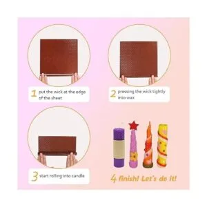 Kit de fabricación de velas de cera de abeja para niños_6