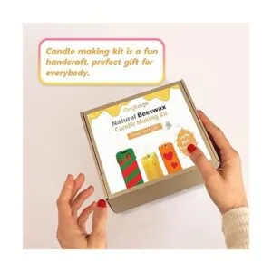 Kit de fabricación de velas de cera de abeja para niños_4