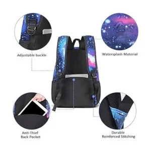 SAMIT Mochila luminosa de anime con puerto de carga USB_5