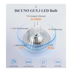 DiCUNO MR16 Bombillas LED de 12 V 50 W equivalentes a_4