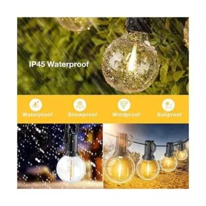 Cadena de luces para exteriores de 60 pies 30 bombillas_2
