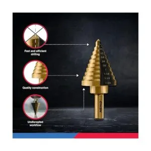 Neiko Juego de brocas escalonadas de titanio 10197A de_4